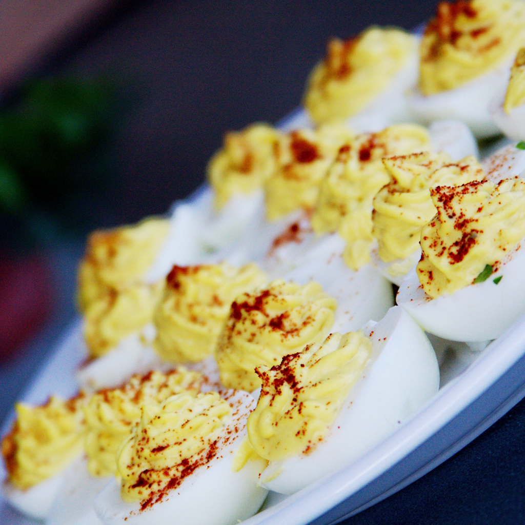 Woeber's Mustard Company deviled eggs